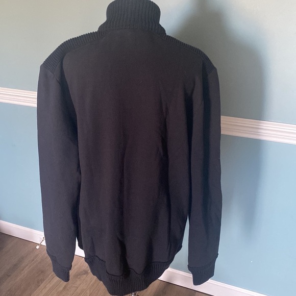 Ted Baker London Jacket Men’s 7 US 3XL Black Mock Neck Full Zip and Button - Picture 11 of 11